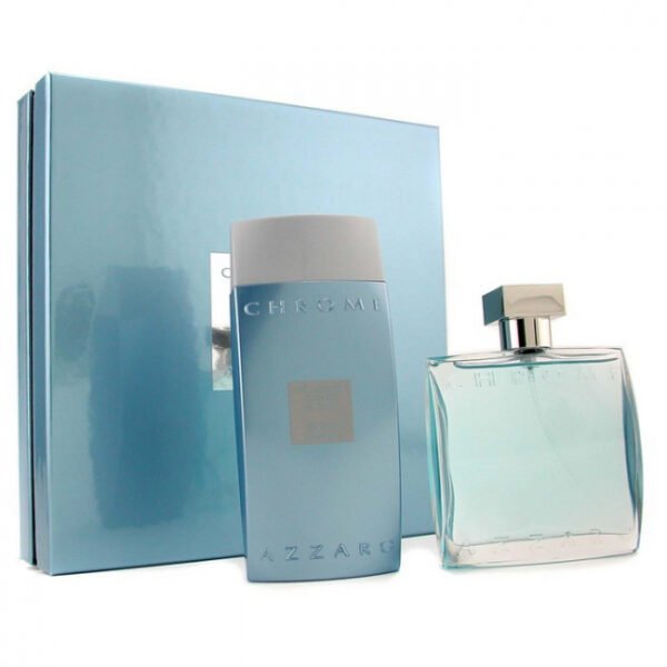 Azzaro Chrome 100Ml Eau De Toilette + Shower Gel Set For Men