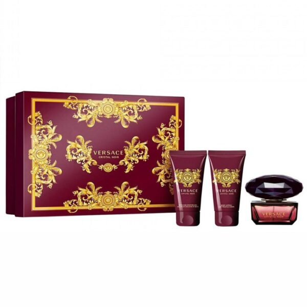Versace Crystal Noir Eau De Toilette For Her 50Ml 3-Piece Set